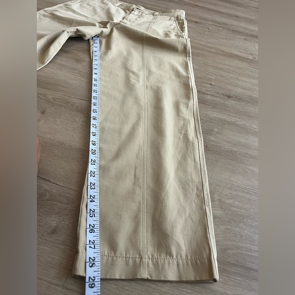 ZARA Cotton Linen Blend Relaxed Fit Pants Sz L - Picture 5 of 7